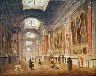 Die Grande Galerie des Louvre von Hubert Robert